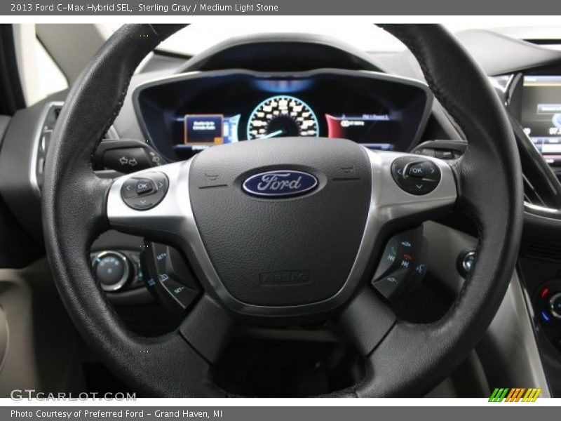 Sterling Gray / Medium Light Stone 2013 Ford C-Max Hybrid SEL