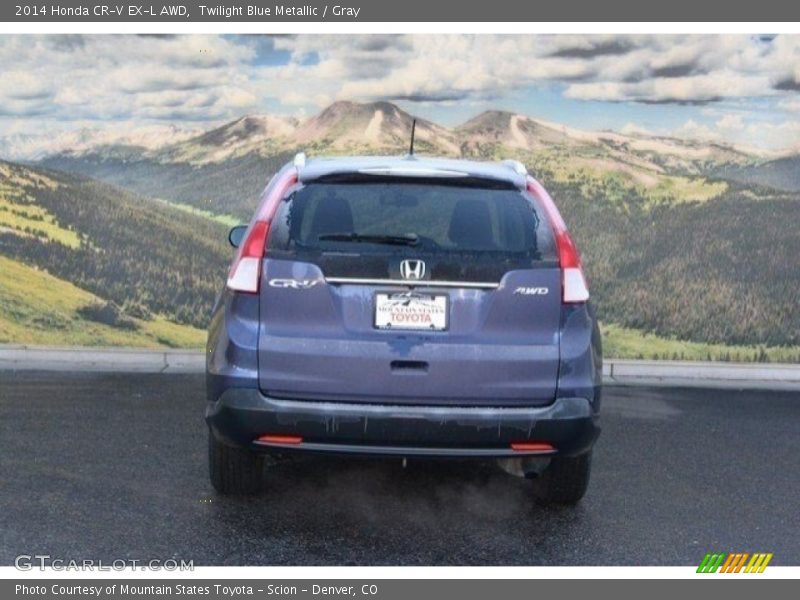Twilight Blue Metallic / Gray 2014 Honda CR-V EX-L AWD