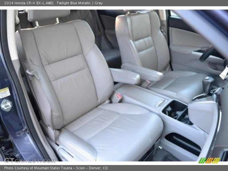 Twilight Blue Metallic / Gray 2014 Honda CR-V EX-L AWD