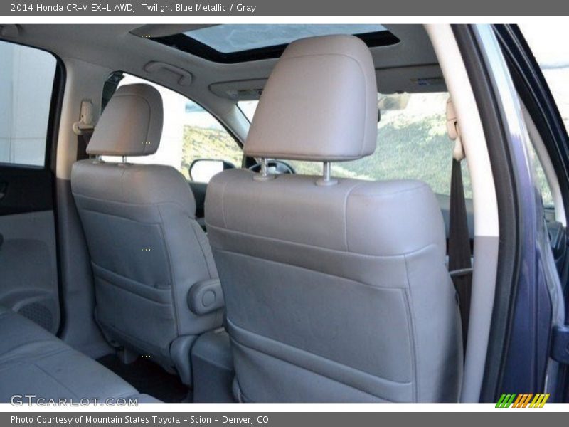 Twilight Blue Metallic / Gray 2014 Honda CR-V EX-L AWD
