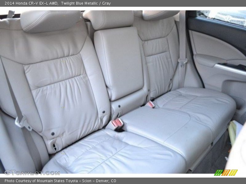 Twilight Blue Metallic / Gray 2014 Honda CR-V EX-L AWD