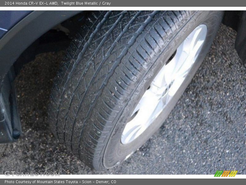 Twilight Blue Metallic / Gray 2014 Honda CR-V EX-L AWD