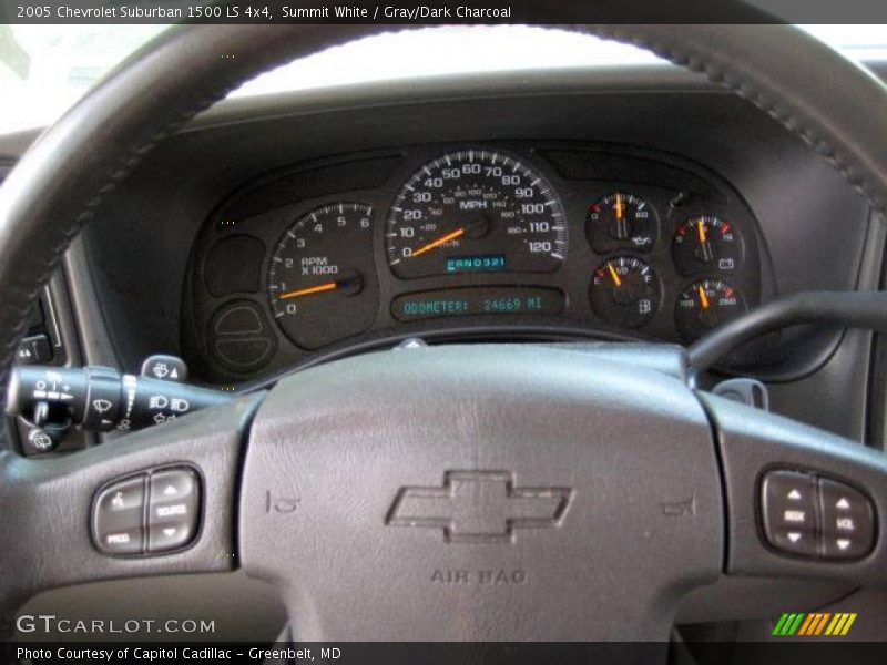 Summit White / Gray/Dark Charcoal 2005 Chevrolet Suburban 1500 LS 4x4