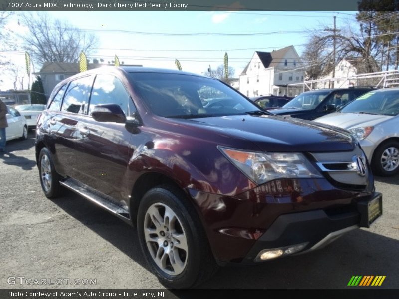 Dark Cherry Red Pearl / Ebony 2007 Acura MDX Technology