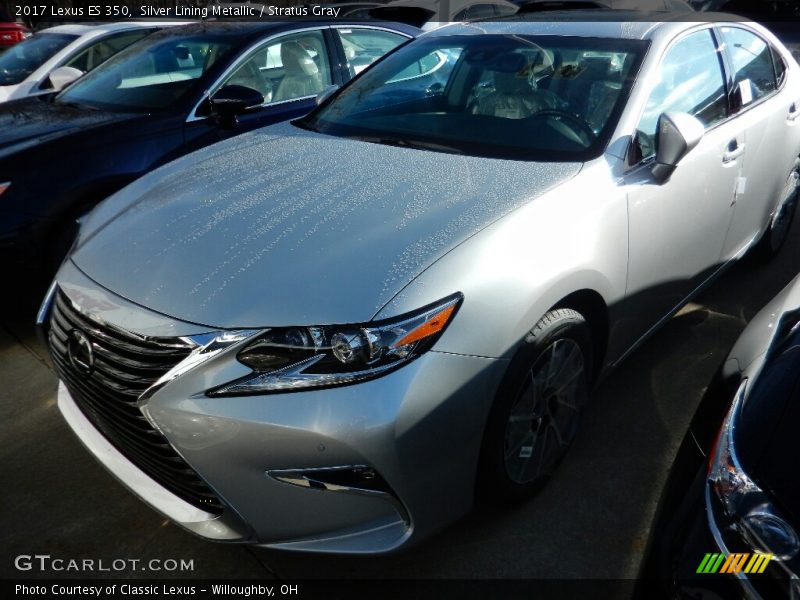 Silver Lining Metallic / Stratus Gray 2017 Lexus ES 350