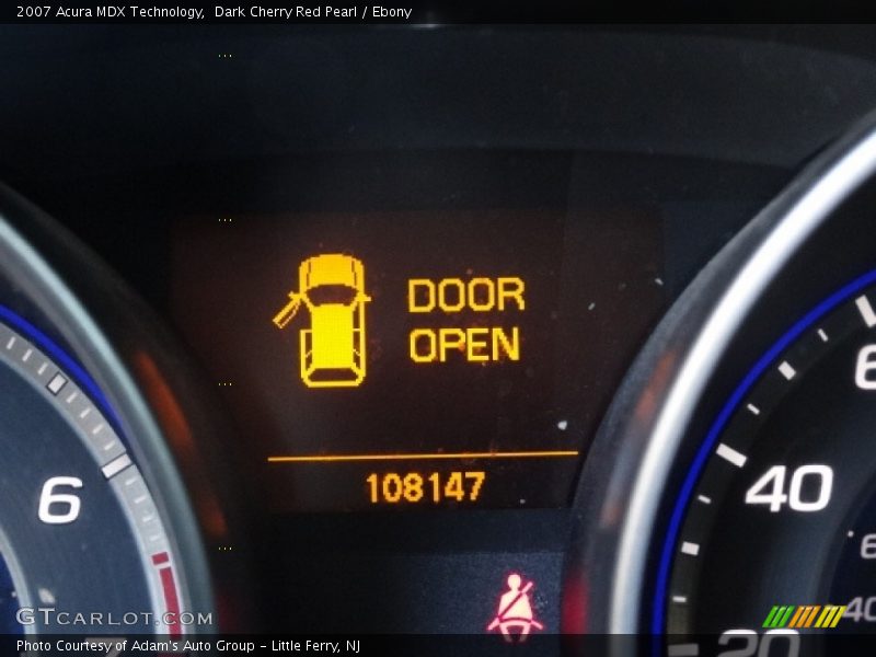 Dark Cherry Red Pearl / Ebony 2007 Acura MDX Technology