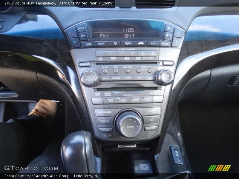 Dark Cherry Red Pearl / Ebony 2007 Acura MDX Technology