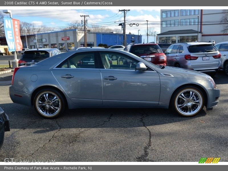 Sunset Blue / Cashmere/Cocoa 2008 Cadillac CTS 4 AWD Sedan