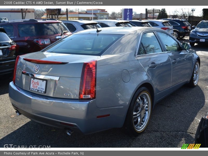 Sunset Blue / Cashmere/Cocoa 2008 Cadillac CTS 4 AWD Sedan