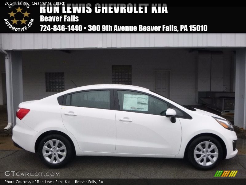 Clear White / Black 2017 Kia Rio