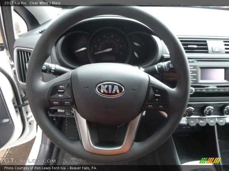 Clear White / Black 2017 Kia Rio