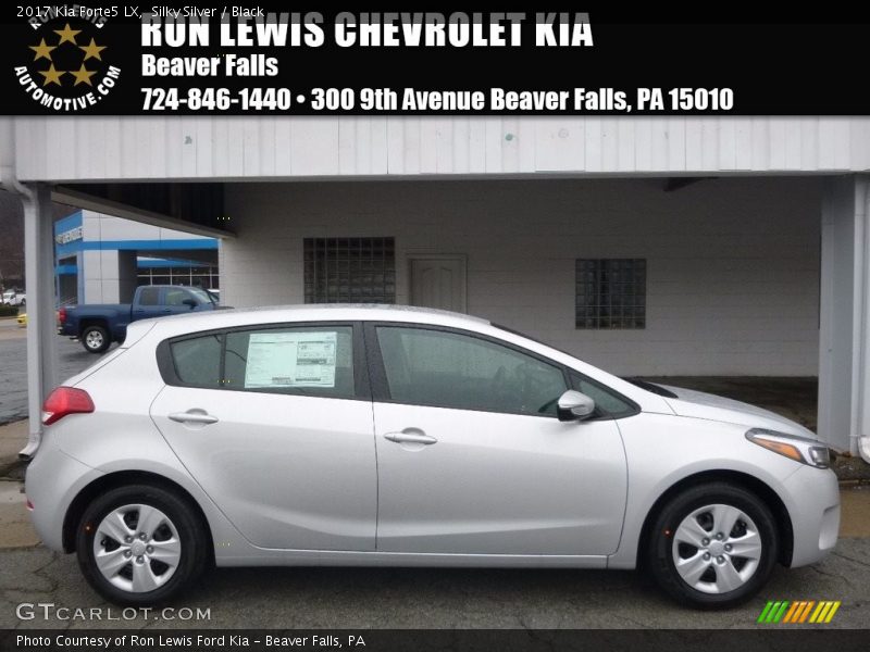 Silky Silver / Black 2017 Kia Forte5 LX