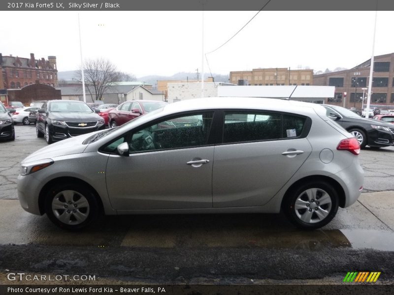 Silky Silver / Black 2017 Kia Forte5 LX