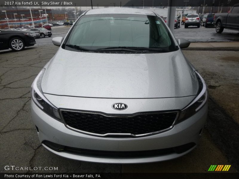 Silky Silver / Black 2017 Kia Forte5 LX