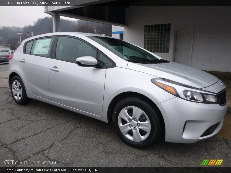Silky Silver / Black 2017 Kia Forte5 LX
