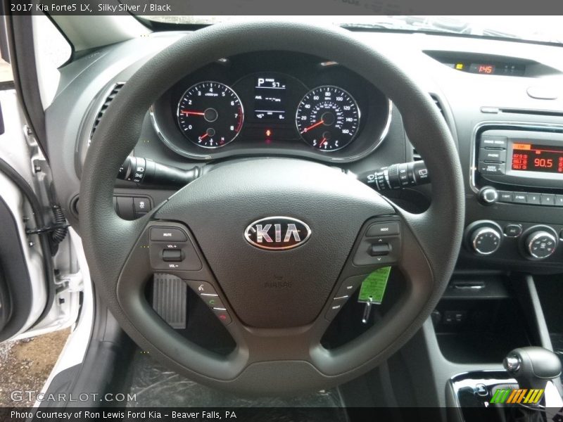 Silky Silver / Black 2017 Kia Forte5 LX