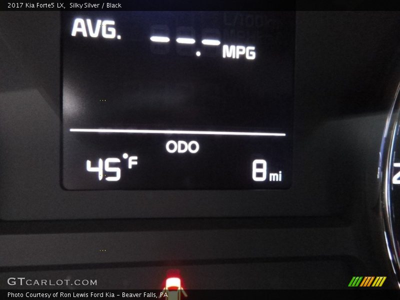 Silky Silver / Black 2017 Kia Forte5 LX