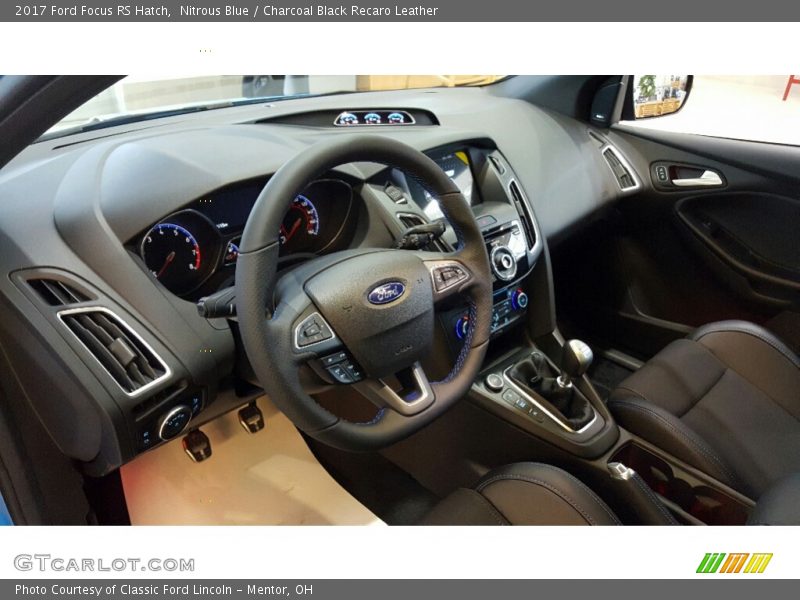  2017 Focus RS Hatch Charcoal Black Recaro Leather Interior
