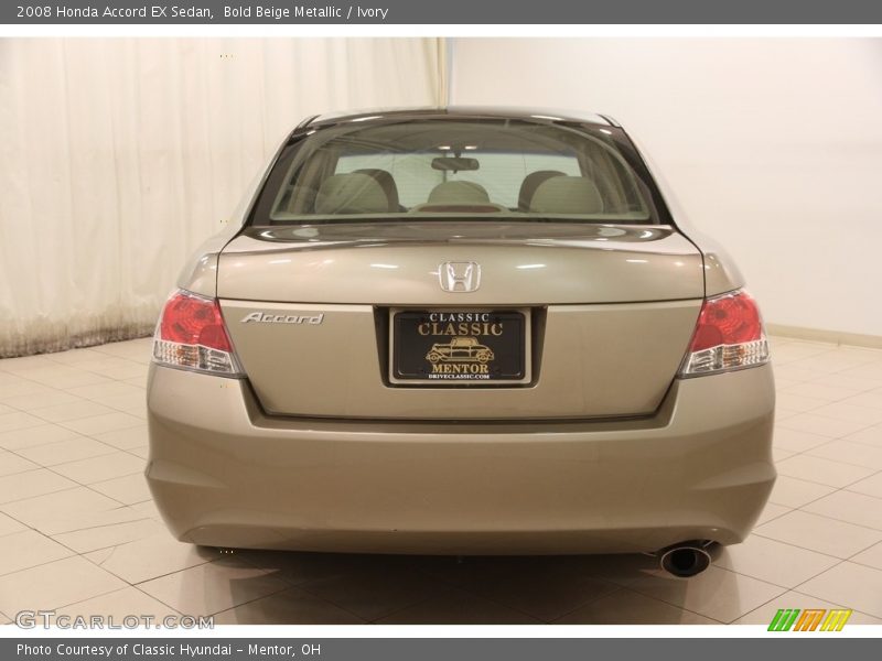 Bold Beige Metallic / Ivory 2008 Honda Accord EX Sedan