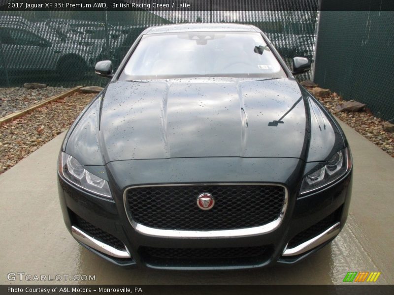 British Racing Green / Latte 2017 Jaguar XF 35t Premium AWD