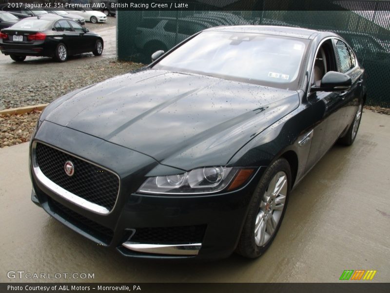 British Racing Green / Latte 2017 Jaguar XF 35t Premium AWD