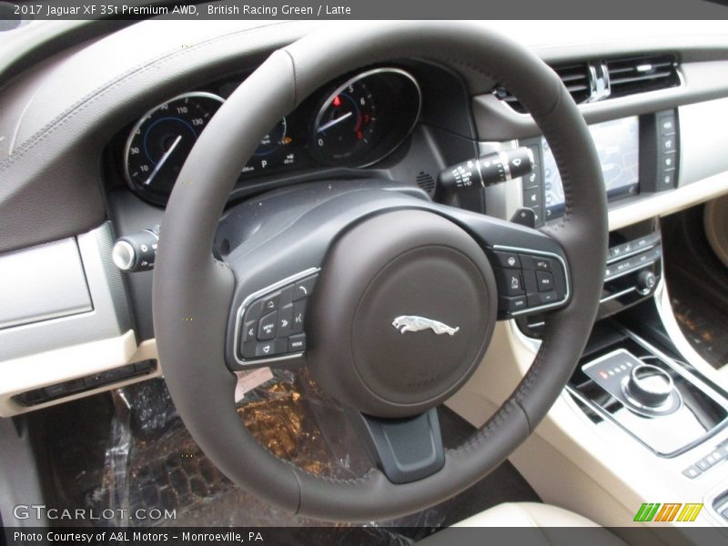 British Racing Green / Latte 2017 Jaguar XF 35t Premium AWD