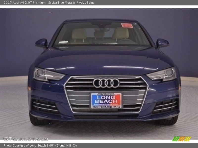 Scuba Blue Metallic / Atlas Beige 2017 Audi A4 2.0T Premium