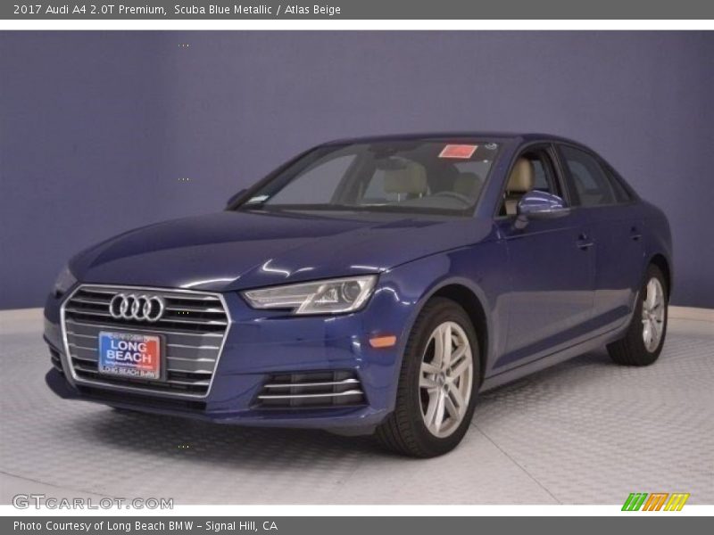 Scuba Blue Metallic / Atlas Beige 2017 Audi A4 2.0T Premium