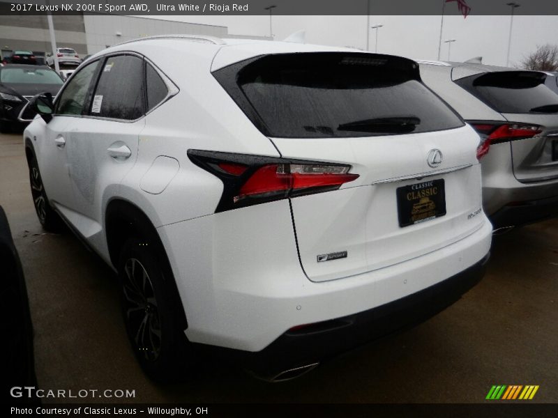 Ultra White / Rioja Red 2017 Lexus NX 200t F Sport AWD