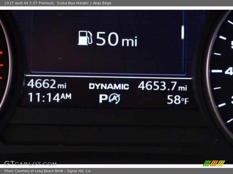 Scuba Blue Metallic / Atlas Beige 2017 Audi A4 2.0T Premium