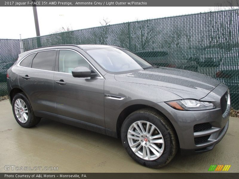 Ammonite Grey / Light Oyster w/Pistachio 2017 Jaguar F-PACE 35t AWD Prestige