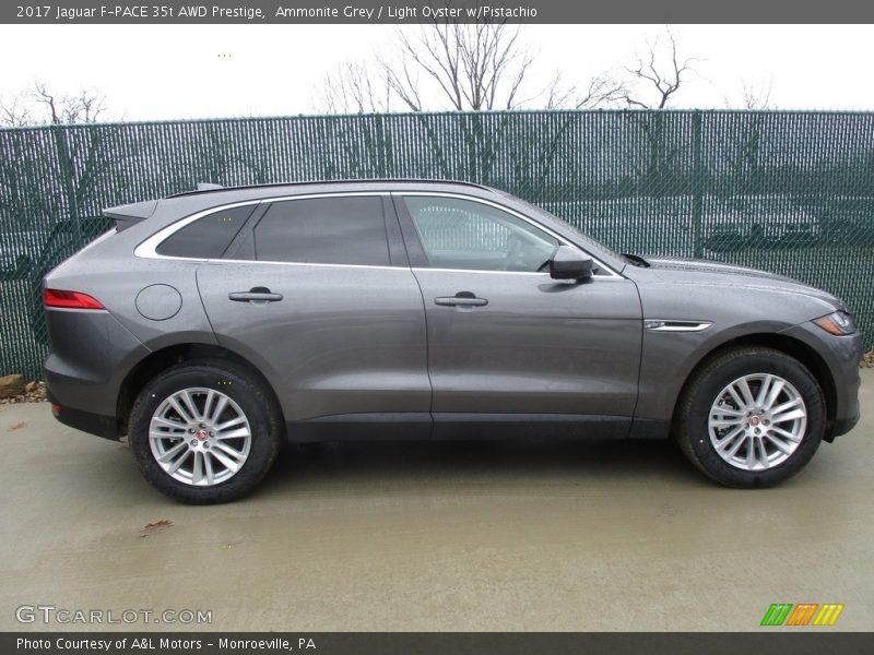 Ammonite Grey / Light Oyster w/Pistachio 2017 Jaguar F-PACE 35t AWD Prestige
