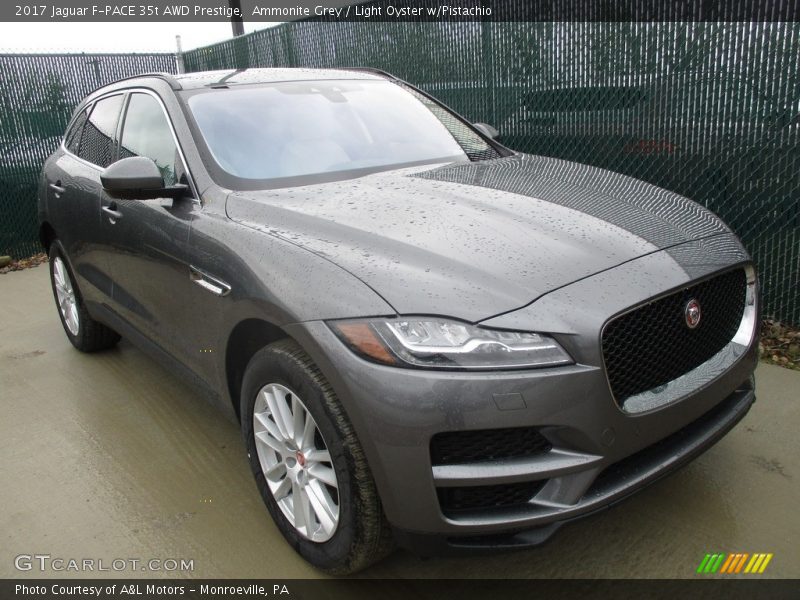 Ammonite Grey / Light Oyster w/Pistachio 2017 Jaguar F-PACE 35t AWD Prestige