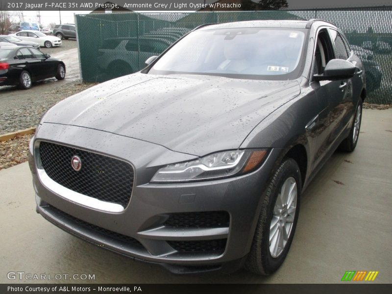 Ammonite Grey / Light Oyster w/Pistachio 2017 Jaguar F-PACE 35t AWD Prestige