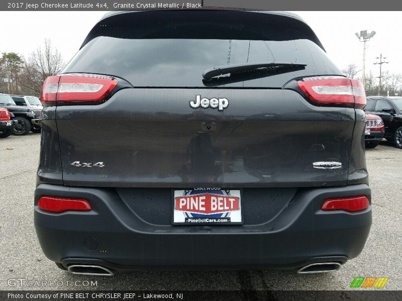 Granite Crystal Metallic / Black 2017 Jeep Cherokee Latitude 4x4