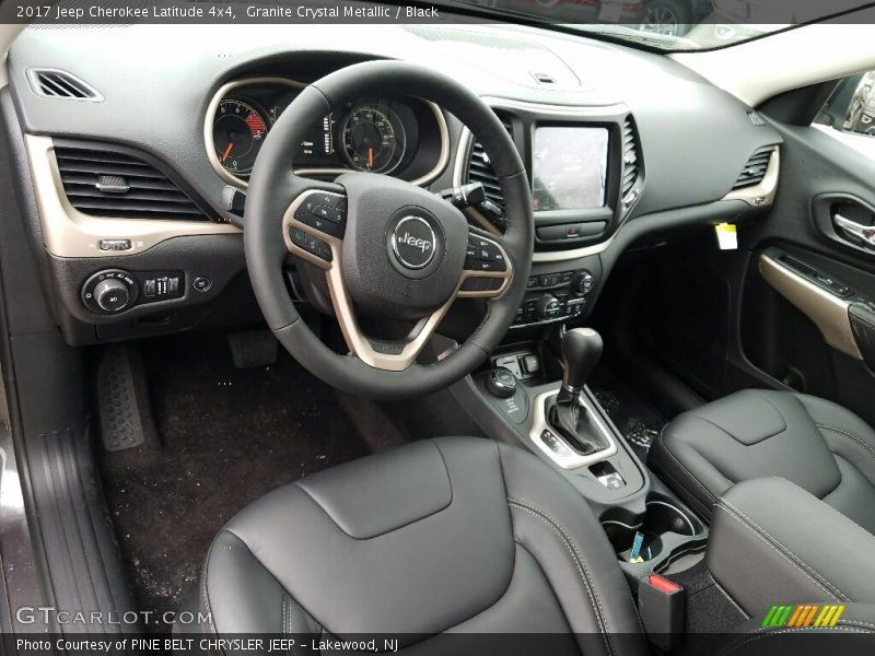 Granite Crystal Metallic / Black 2017 Jeep Cherokee Latitude 4x4