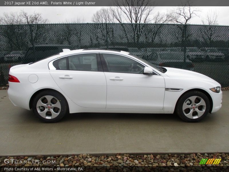 Polaris White / Light Oyster 2017 Jaguar XE 20d AWD