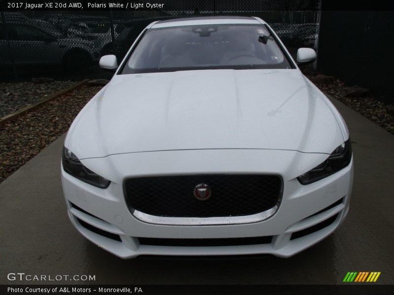 Polaris White / Light Oyster 2017 Jaguar XE 20d AWD