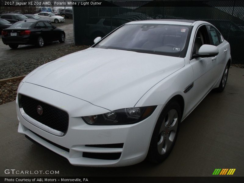 Polaris White / Light Oyster 2017 Jaguar XE 20d AWD