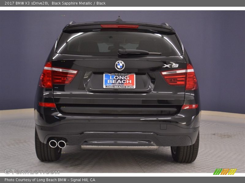 Black Sapphire Metallic / Black 2017 BMW X3 sDrive28i