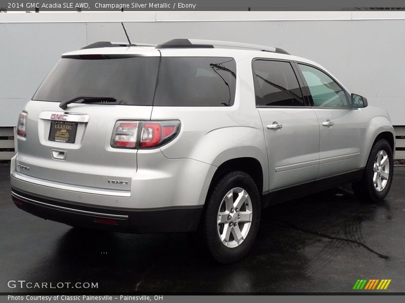 Champagne Silver Metallic / Ebony 2014 GMC Acadia SLE AWD