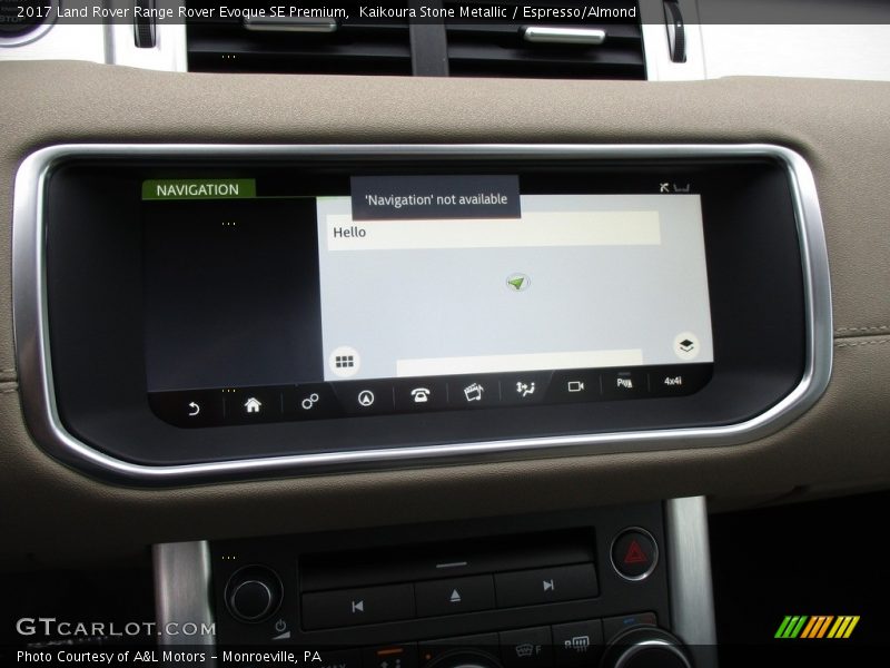 Kaikoura Stone Metallic / Espresso/Almond 2017 Land Rover Range Rover Evoque SE Premium