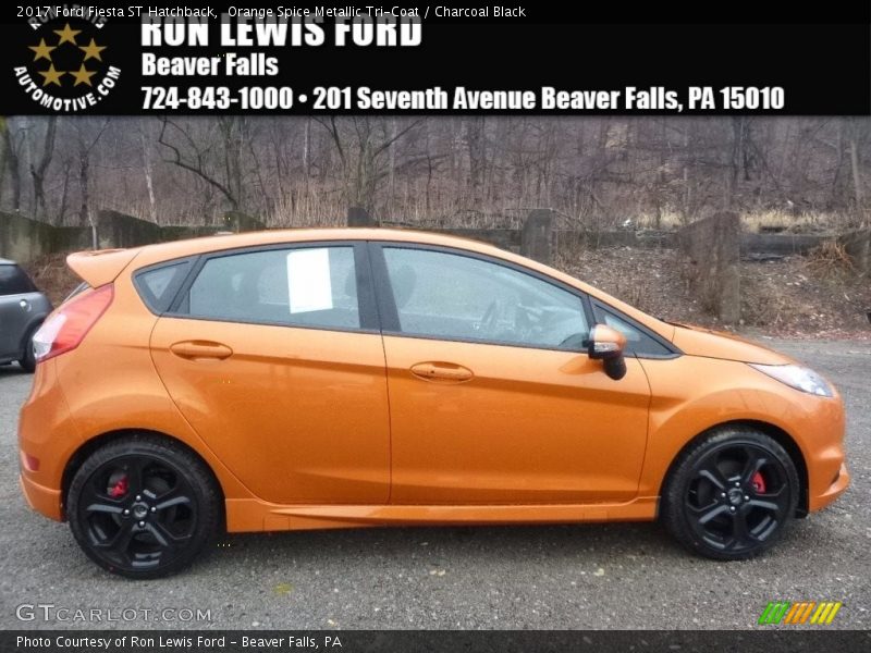 Orange Spice Metallic Tri-Coat / Charcoal Black 2017 Ford Fiesta ST Hatchback