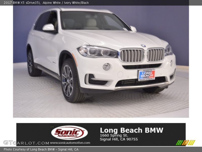 Alpine White / Ivory White/Black 2017 BMW X5 sDrive35i