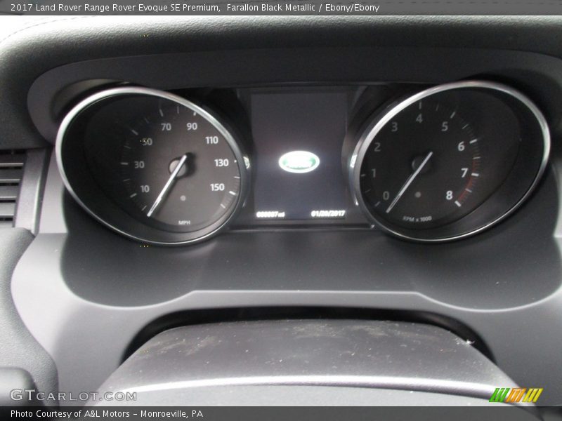 Farallon Black Metallic / Ebony/Ebony 2017 Land Rover Range Rover Evoque SE Premium