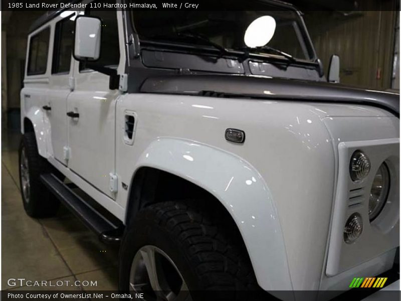 White / Grey 1985 Land Rover Defender 110 Hardtop Himalaya