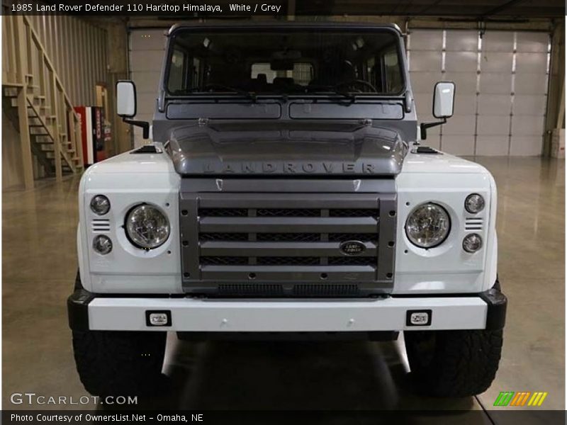 White / Grey 1985 Land Rover Defender 110 Hardtop Himalaya