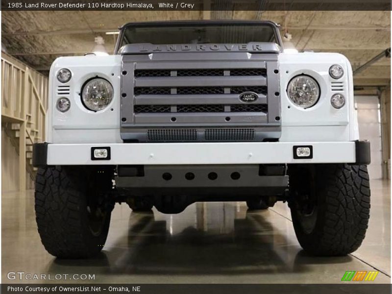 White / Grey 1985 Land Rover Defender 110 Hardtop Himalaya