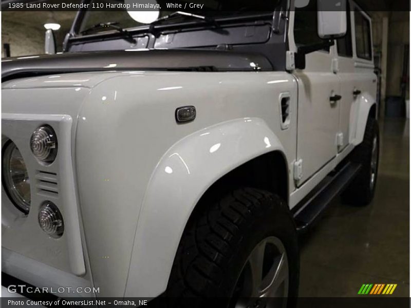 White / Grey 1985 Land Rover Defender 110 Hardtop Himalaya
