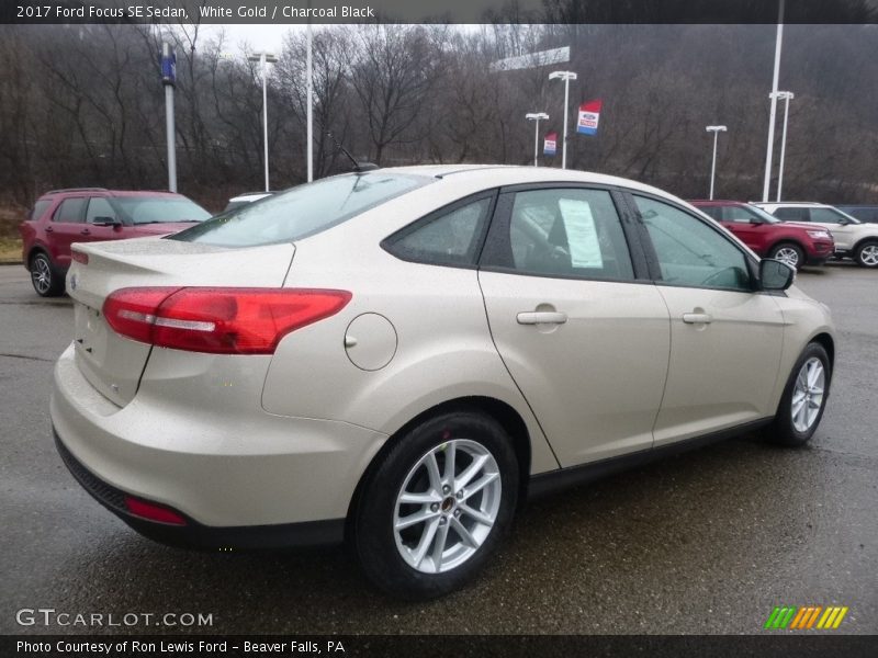 White Gold / Charcoal Black 2017 Ford Focus SE Sedan